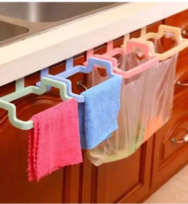 1 pc New Eco-friendly Kitchen Door Back Hanging Style Cabinet Stand Trash Garbage Bags Support Holder