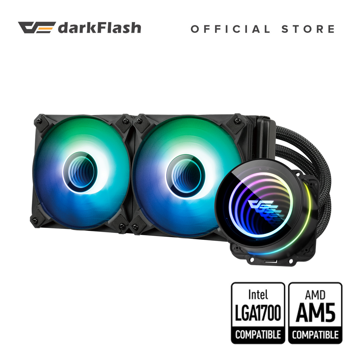 darkFlash Twister DX-240 V2.6 All-in-one 240mm LIQUID CPU Cooler ...