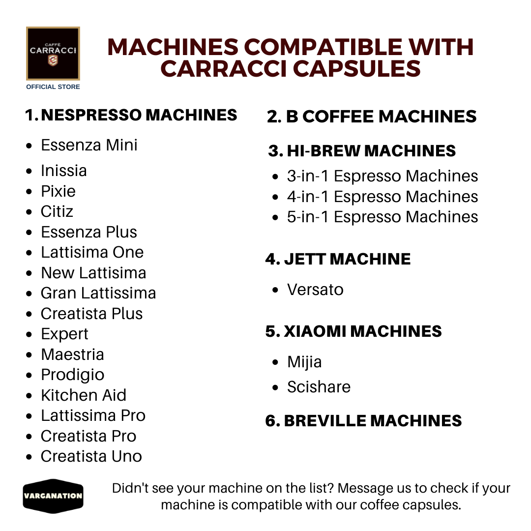 Nespresso capsules CAFFE CARRACCI 