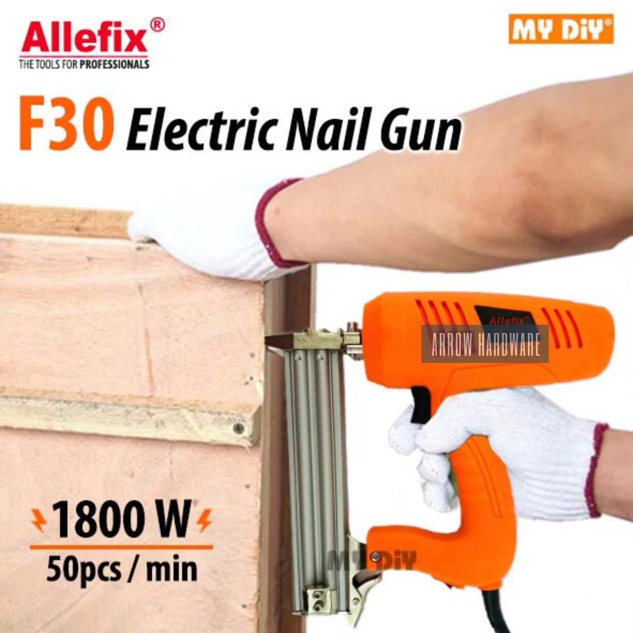 Allefix Electric Nail Gun F30 Electric Pneumatic Nailer Gun F30 Wood