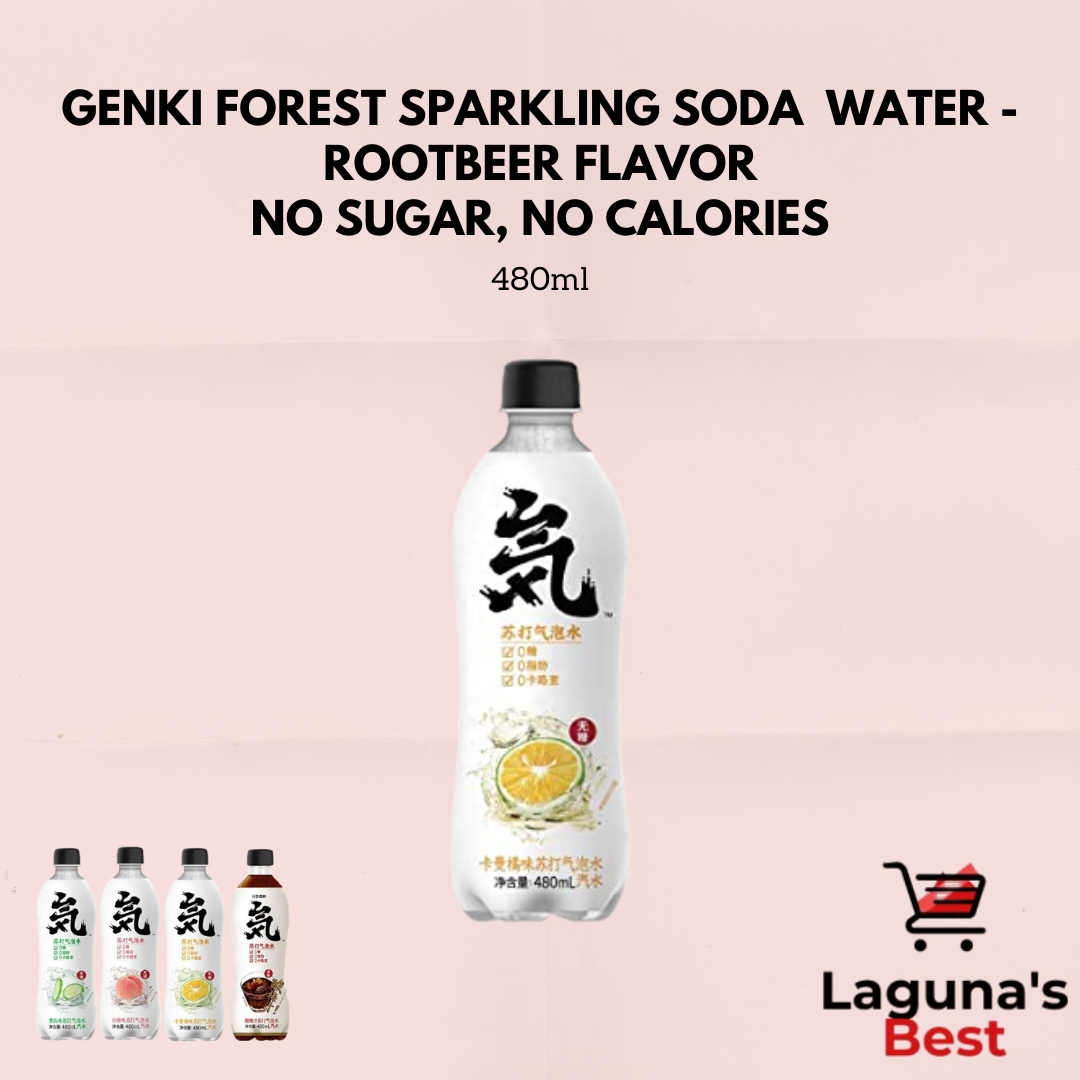 Genki Forest Sparkling Soda Water Citrus Flavor 480ml No Sugar, No