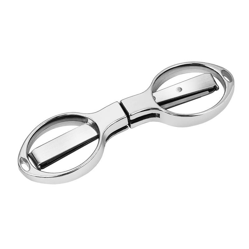 Mini stainless steel folding scissors keychain fishing scissor