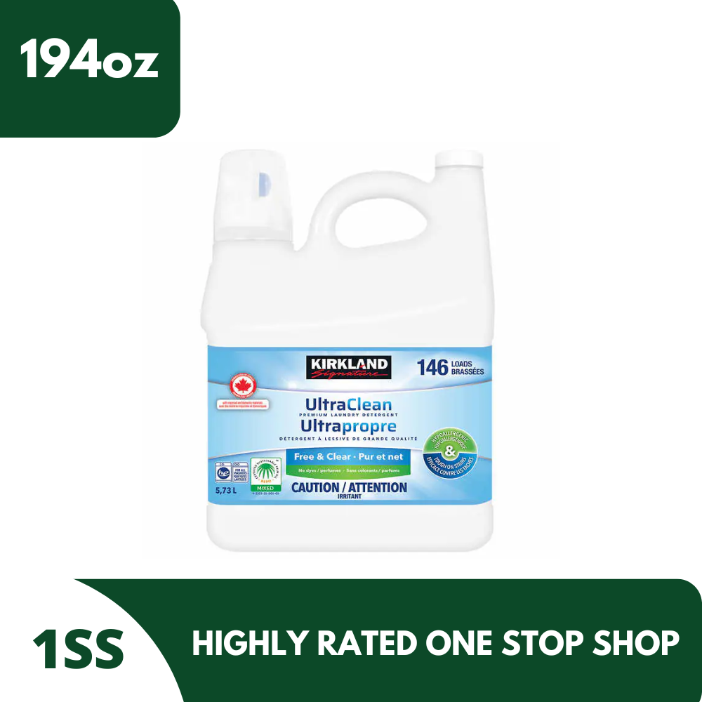 Kirkland Signature Ultra Clean Free & Clear HE Liquid Laundry Detergent ...