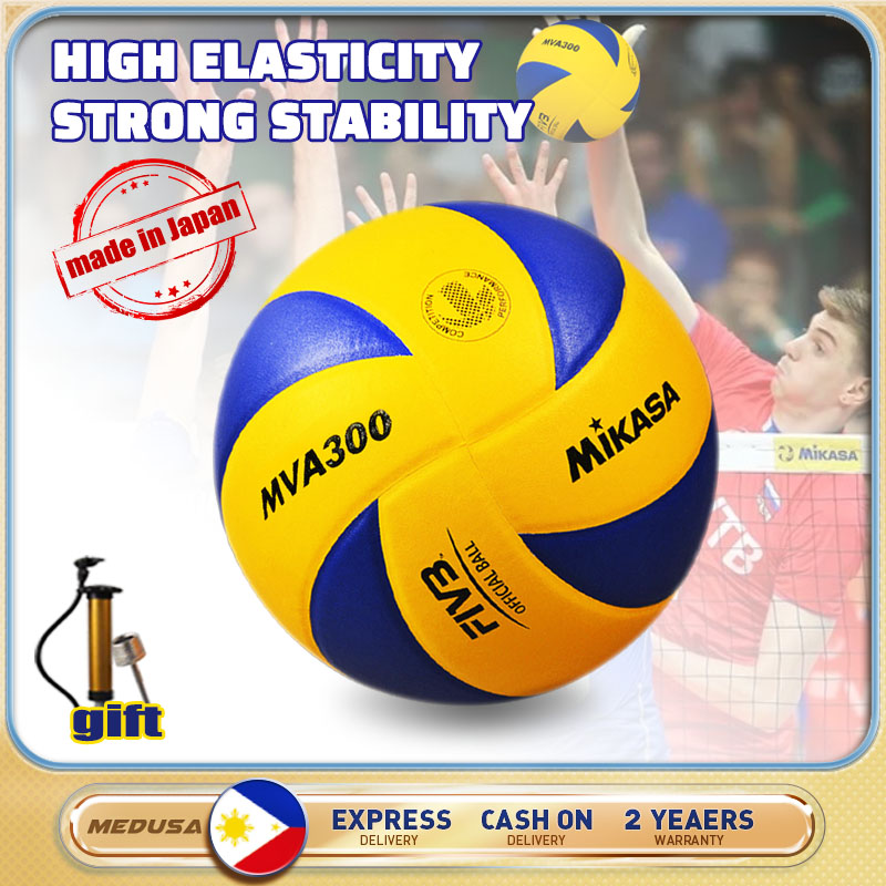 Medusa Sports Volleyball Ball Mva300 Mikasa Volleyball Original Net Bola  Ball For Volleyball Valley Ball Ball Original Volleyball Ball With Net High  Quality Official Size5 Indoor & Outdoor Fivb Training Free Pump