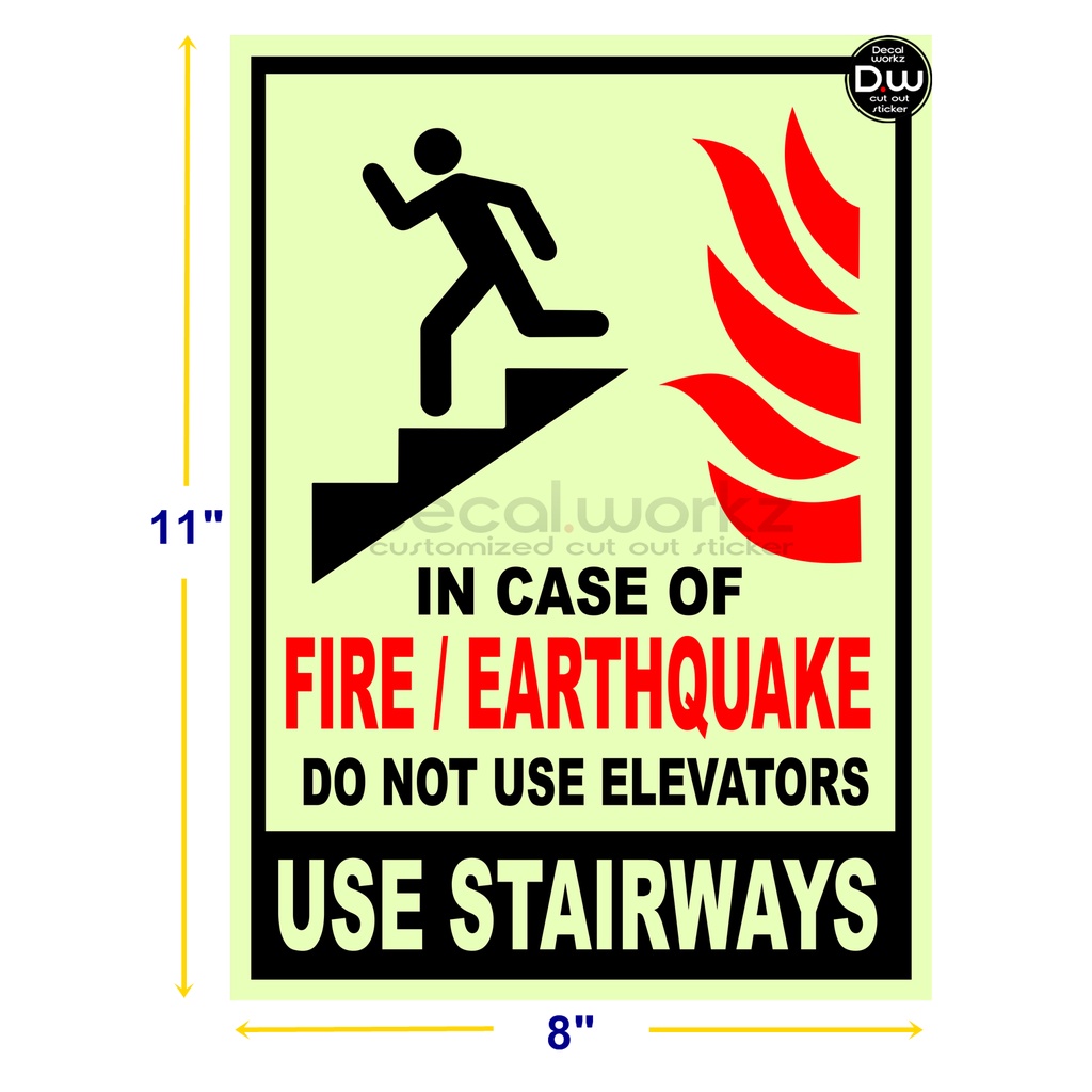 Luminous Sign Fire Extinguisher Stairway Exit Hose Reel Glow in the ...