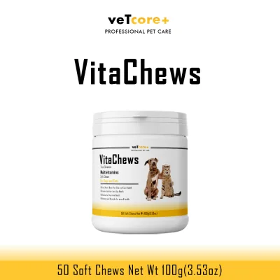 Vet Core+ VitaChews (Soft Chew Multivitamins for Dogs and Cats) 50 Soft Chews 100g