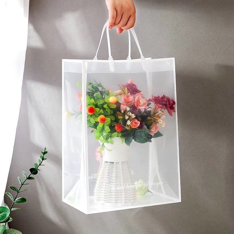 Bag Transparent Trapezoidal Flower Net Red Handbag Bouquet Plastic Handbag  Flower Packaging Material For Bouquet Bag Baked Dessert Hand Carrying Bag -  Temu