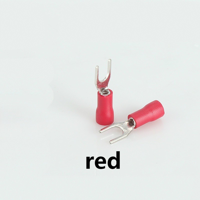 Terminal Block Insulated Spade Connector Electrical Furcate Lug Crimp