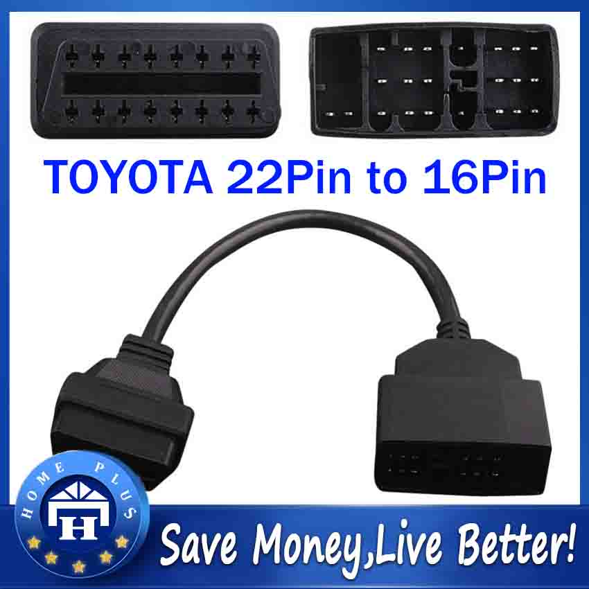 Top OBD2 Cable Adapter for Toyota 22Pin to 16Pin OBD Adapter to OBDII