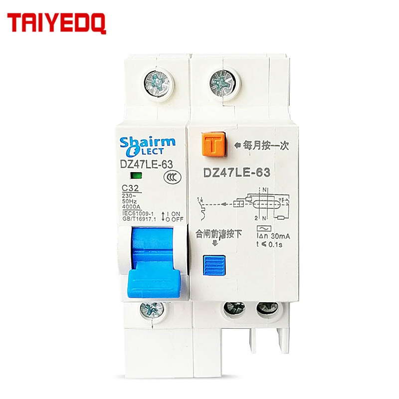 RCCB 2p 63A AC 230V Earth Leakage Residual Current Operated Circuit-Breaker  - RCCB, Residual Current Operated Circuit-Breaker | Made-in-China.com 230V RCCB 30mA RCCB DZ47LE‑63 2p N C63 RCCB 残留電流遮断器 230V 63A 30mA