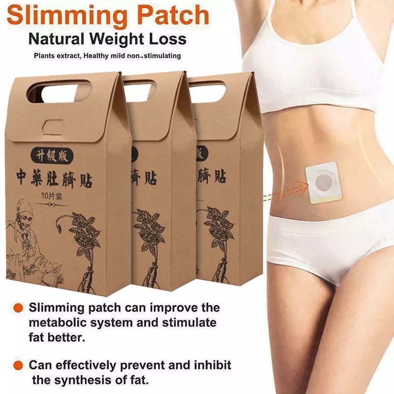 Fan's Tone】1 Box (10Pcs）Original Detox And Slimming Patches Navel Stick  Weight Losing Fat Burning Patch Pad Adhesive Sheet. Chinese medicine navel  stickers thin belly stickers weight loss stickers weight loss products  Upgraded