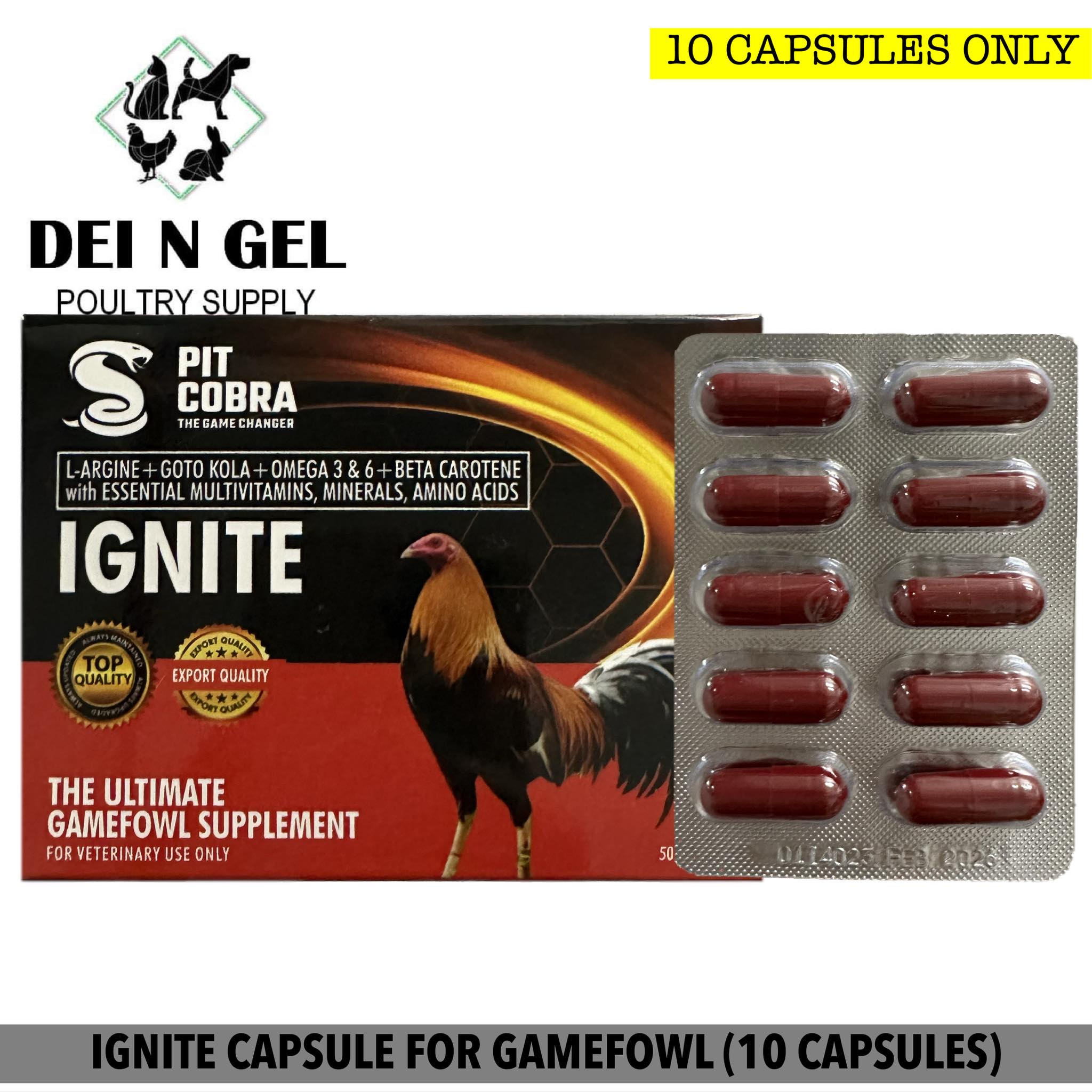 PIT COBRA IGNITE CAPSULE FOR GAMEFOWL (10 CAPSULES) Lazada PH