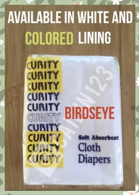 12 pcs Curity Birds Eye Cloth Diaper Birdseye Lampin 29x17