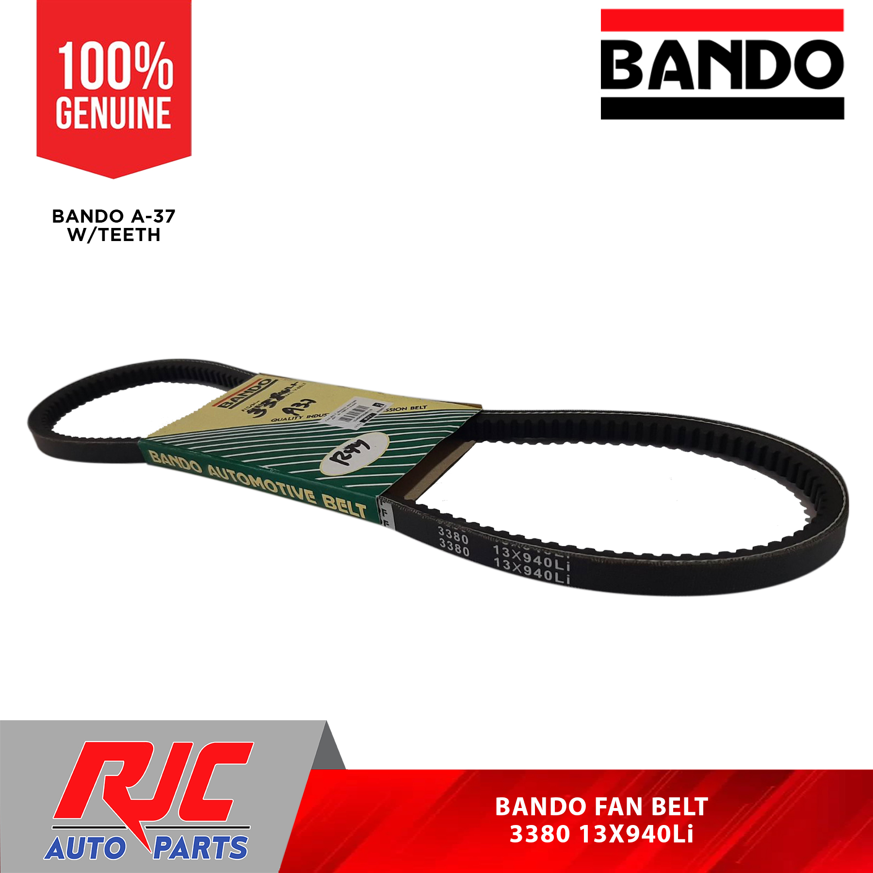 Bando 3380 13x940Li A-37 Fan Belt W/Teeth 1Pc Lazada PH