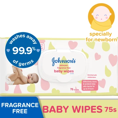 [BABY WIPES] Johnson's Baby Fragrance-Free Wipes 75s