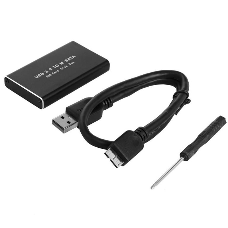Msata to usb 3.0 ssd enclosure external hard drive storage case adapter for 30x50mm 30x30mm msata ssd