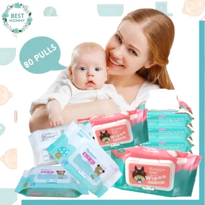 Bestmommy Organic Baby Wipes 80 Pulls Per Pack Non-Alcohol Wet wipe RUNBEIER Alcohol Free