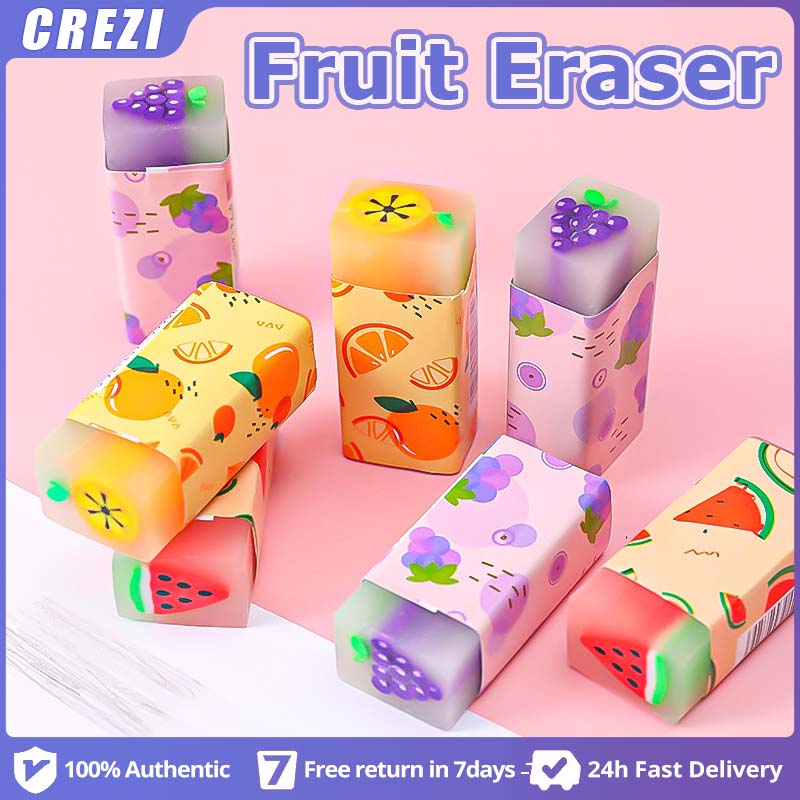 Fruit Eraser，Pencil Erasers Cute Fruit Erasers Rectangular Shaped