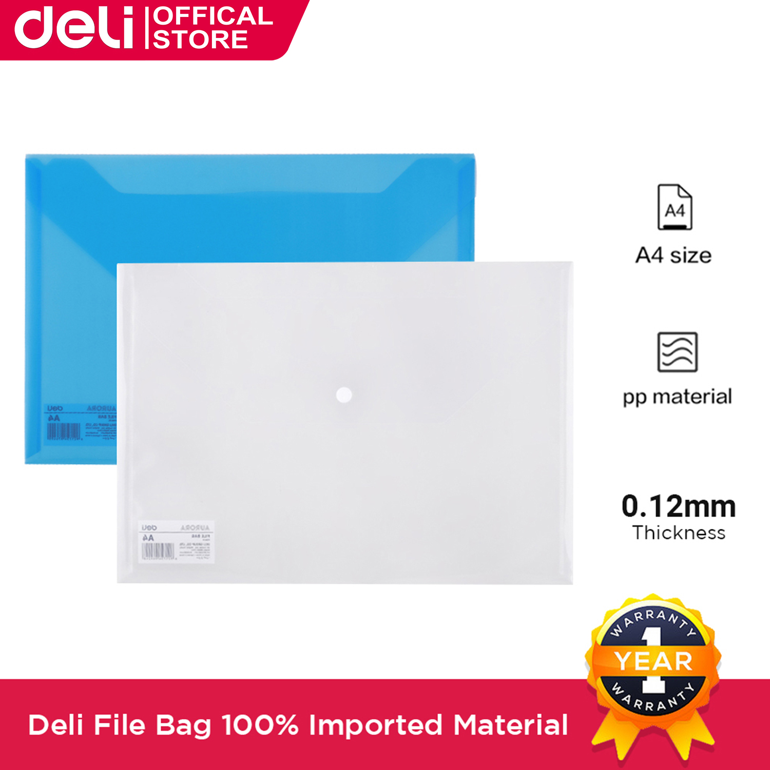 Deli EF10412 File Case File Bag 100% imported material | Lazada PH