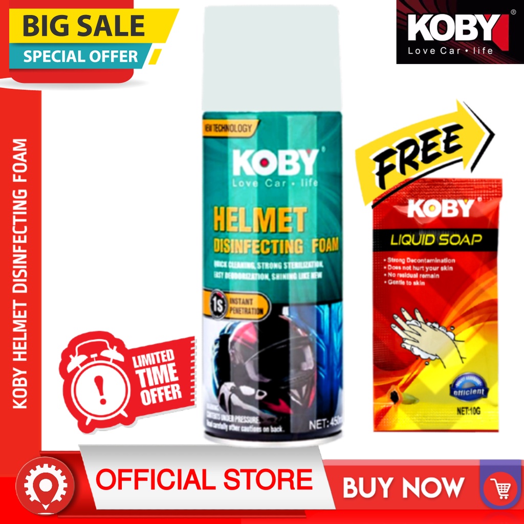 KOBY Helmet Disinfectant Foam 450ml Lazada PH