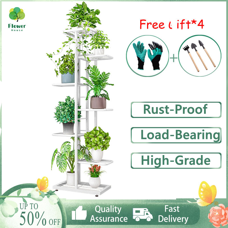 [Round tube]Nordic Indoor Flower Shelf Home Balcony Decoration Flower