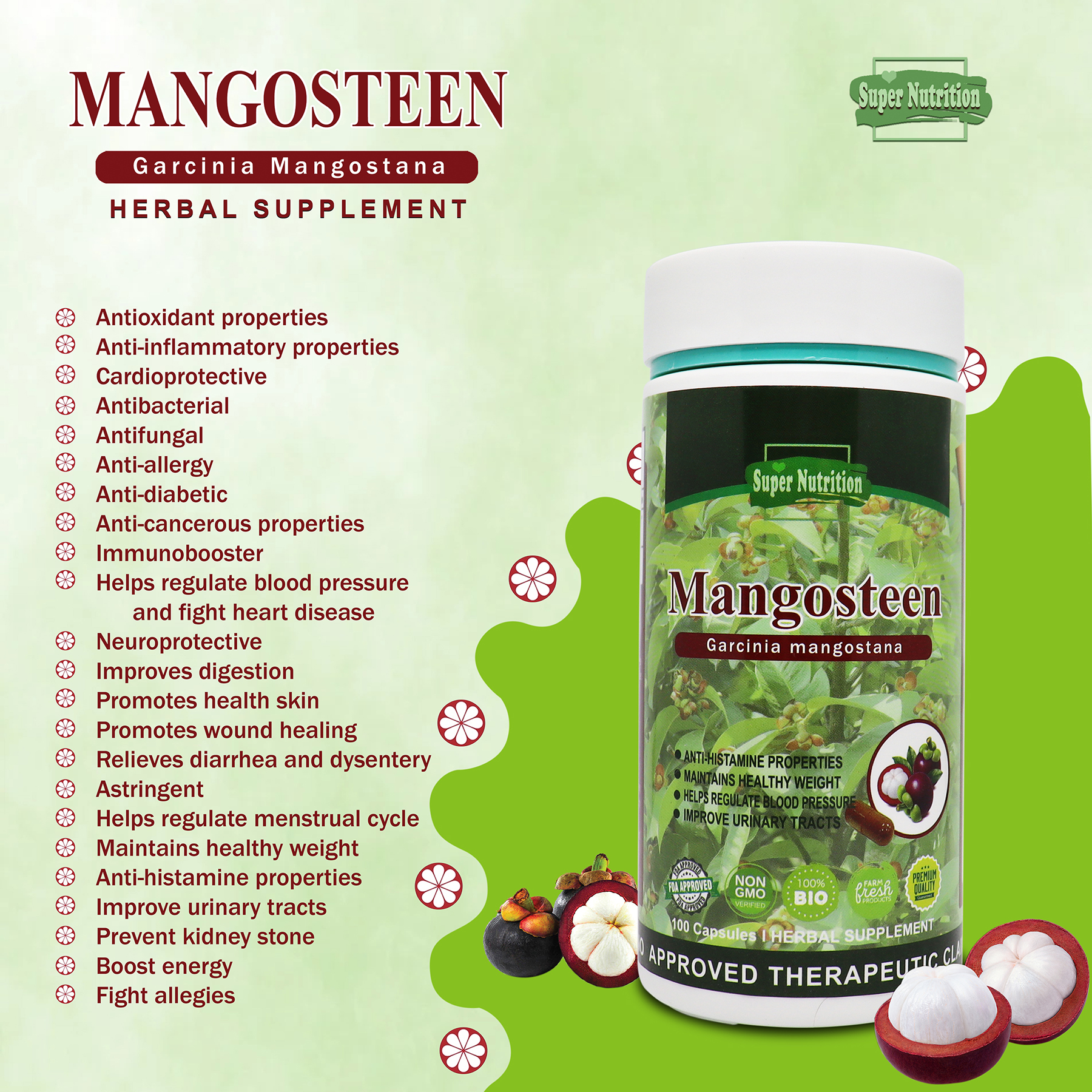 Mangosteen Food Supplement 100 Capsules Lazada PH