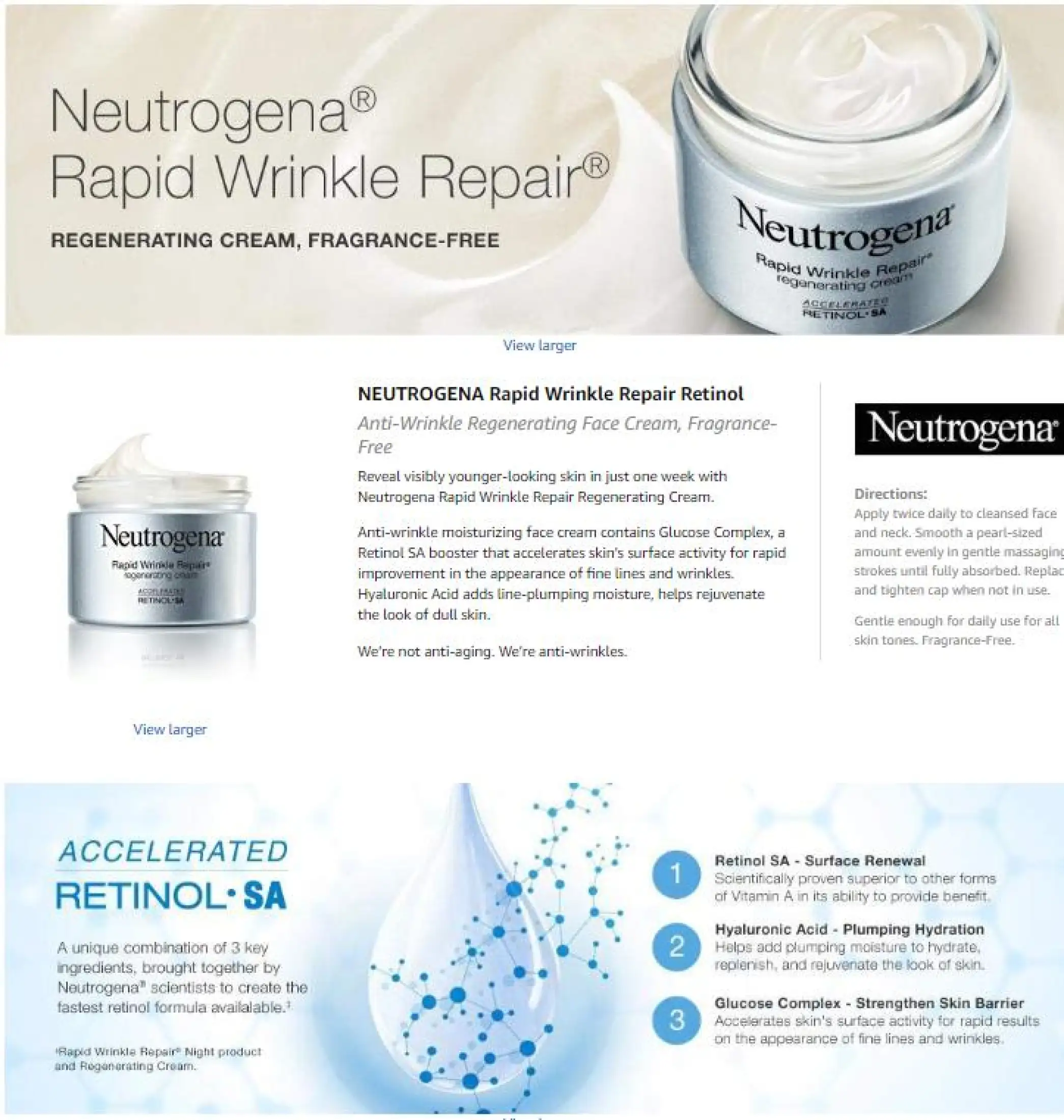 neutrogena rapid wrinkle repair routine