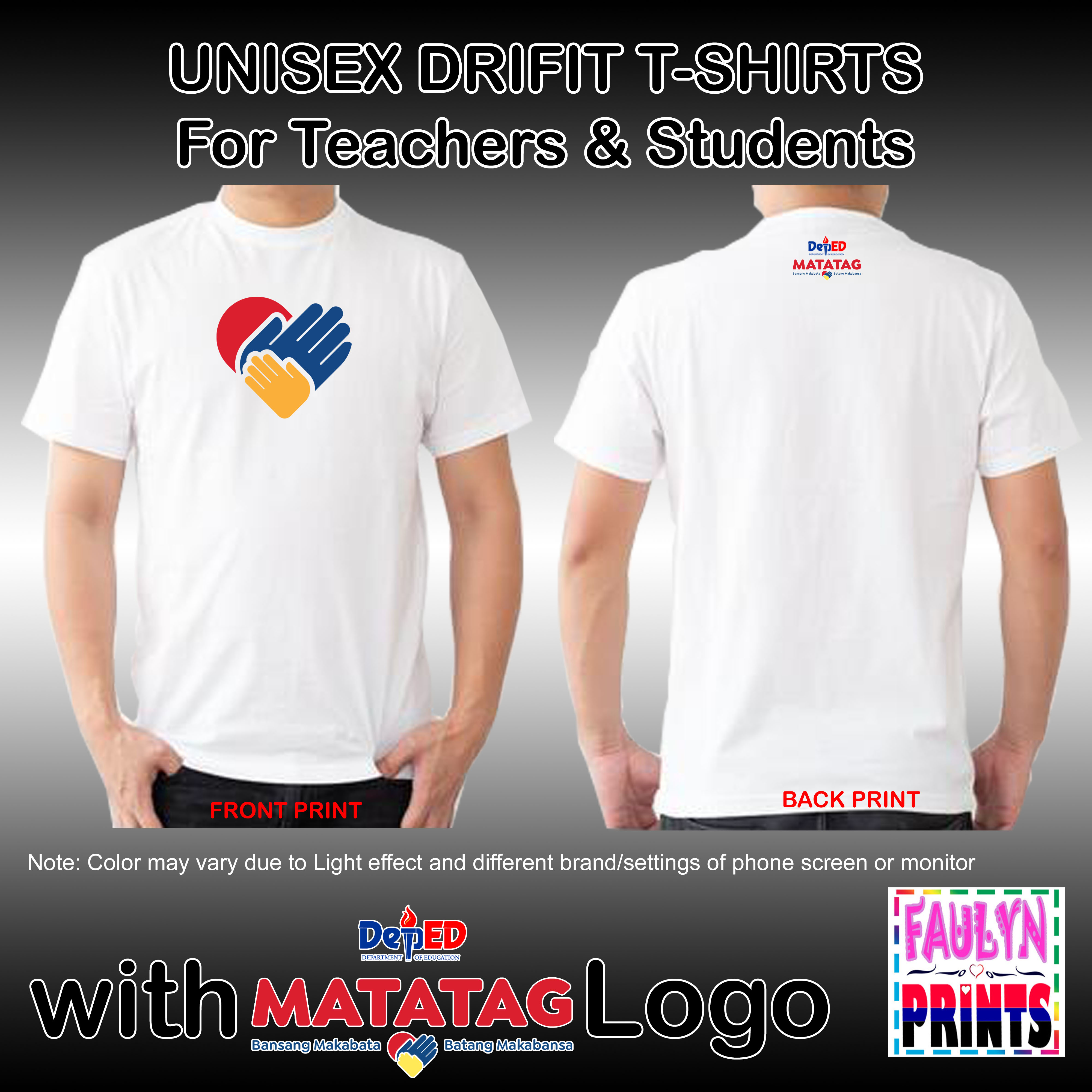 Premium Drifit T Shirts Printed With Deped Matatag Logo Matatag Heart Hand Logo For Teachers 0626