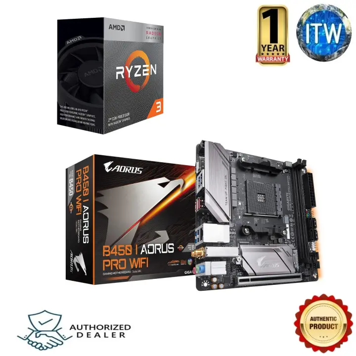 Amd Ryzen 3 30g Processor With Gigabyte B450 I Aorus Pro Wifi Motherboard Bundle Lazada Ph