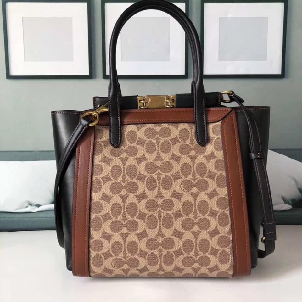 COACH Troupe Tote In Signature Canvas in Brown