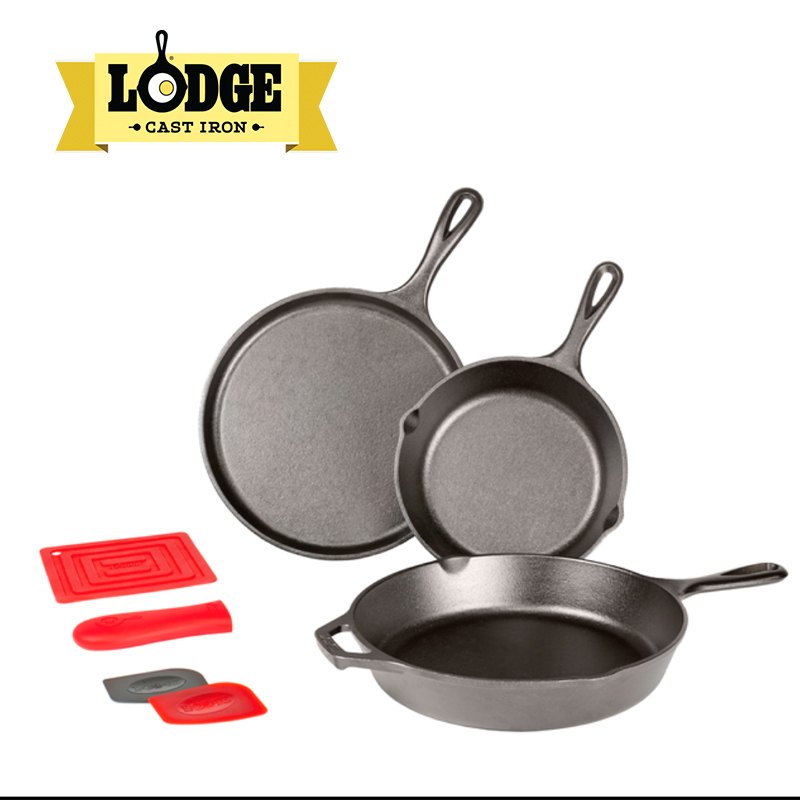 Lodge Seasoned Cast Iron Essential Skillet Set Lazada Ph 