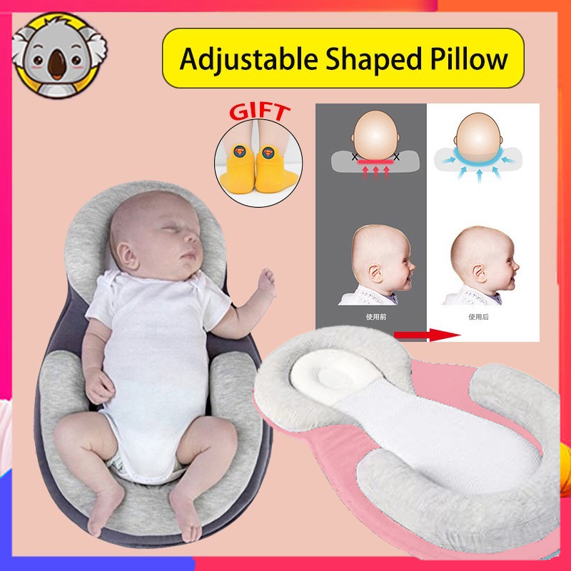 Baby Stereotypes Pillow Infant Newborn Anti Rollover Mattress Pillow for 0 12 Months Baby Sleep Positioning Infant Sleep Positioner Breathable Nursing Baby Lounger Protective Pillow 