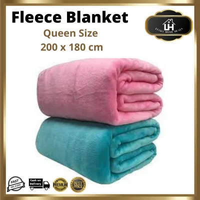Lucky Homedeals Super Soft Warm Coral Fleece Flannel Blankets Bedspread Plain Blanket 180*200cm