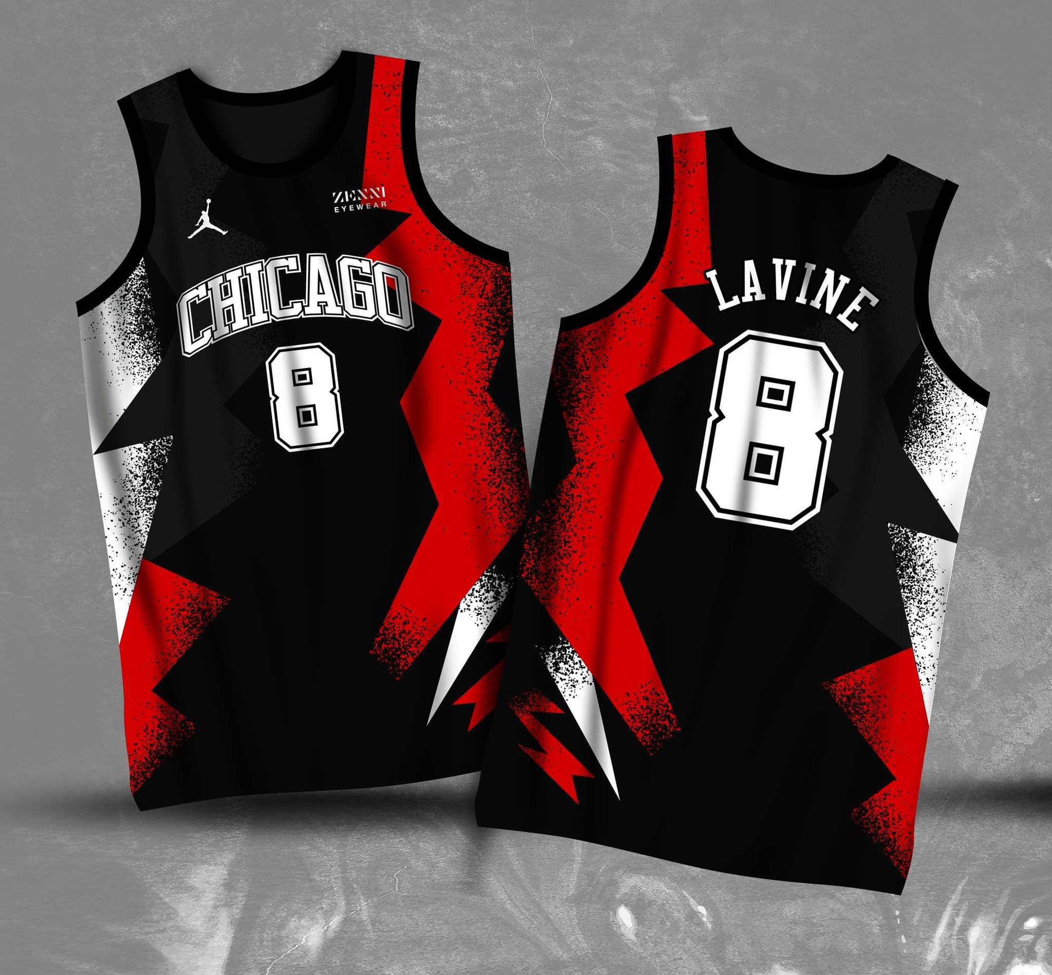 Chicago Bulls Zach LaVine #8 Jersey, Full Sublimation
