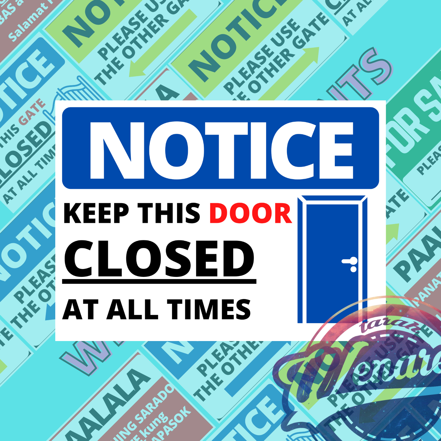 Use Other Gate Keep Gate Door Closed Vinyl Wall Sticker Decals