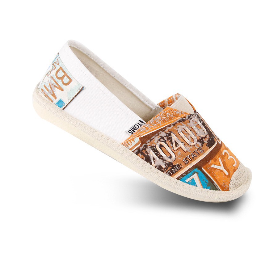 Toms canvas handmade letter doodle casual flats Lazada PH