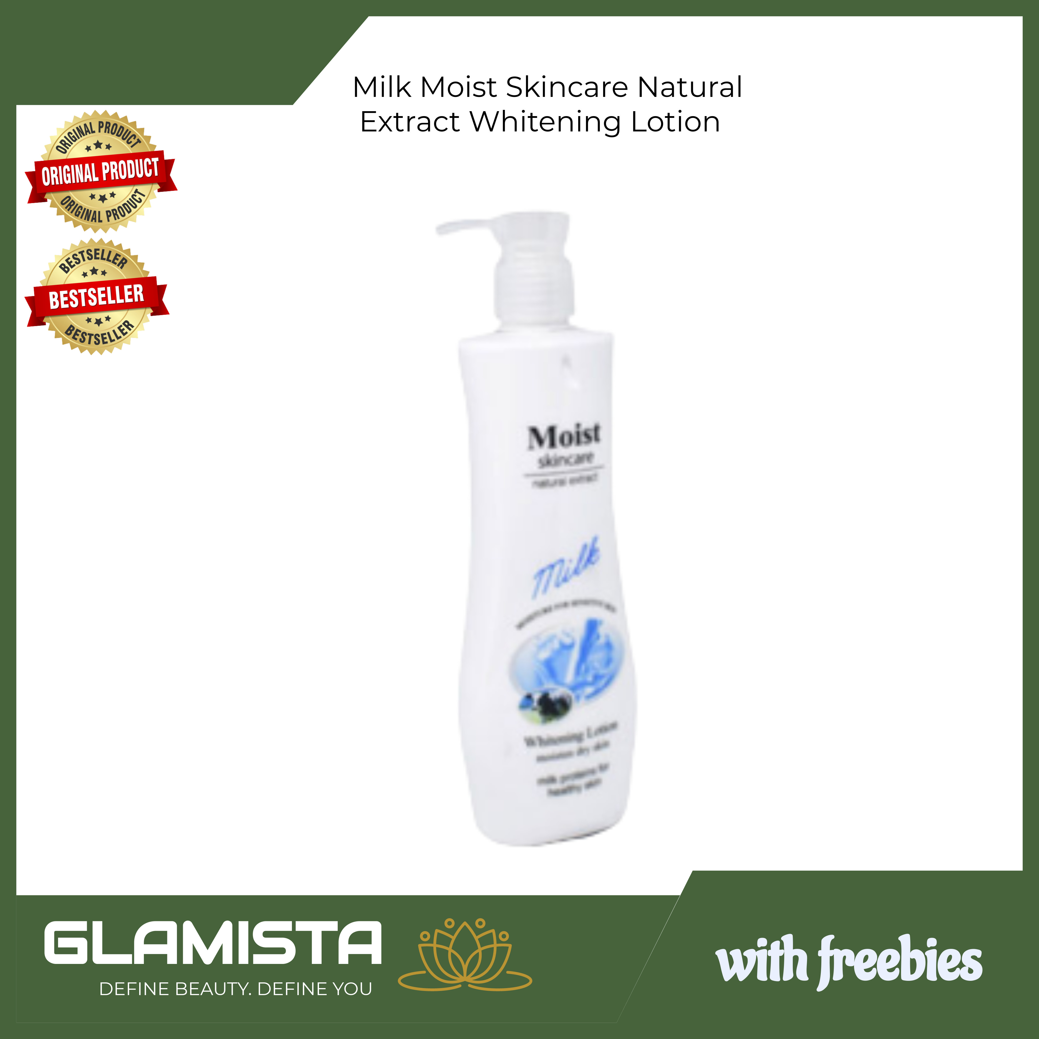 GLAMISTA Milk Moist Skincare Natural Extract Whitening Lotion 310ml