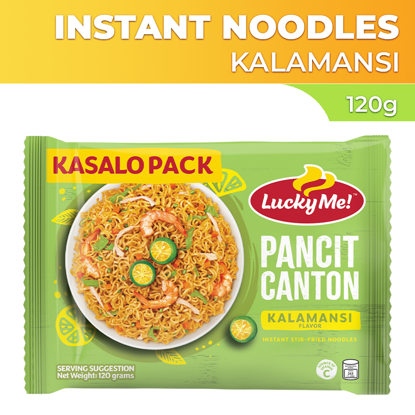 Lucky Me! Pancit Canton Instant Noodles Kalamansi Kasalo Pack 120g