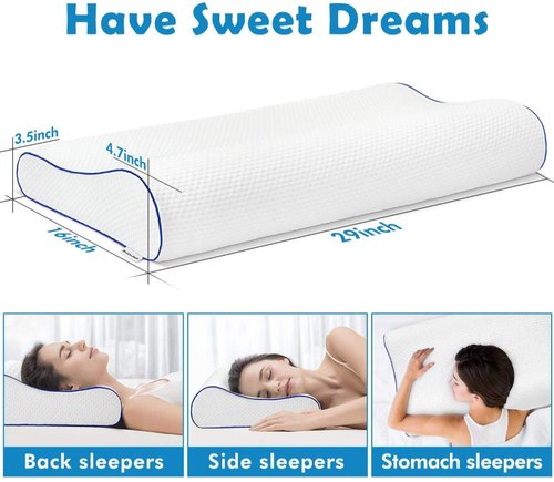 White Soft Memory Foam Pillow Comfort Pillow Relief From Neck Pain Lazada PH