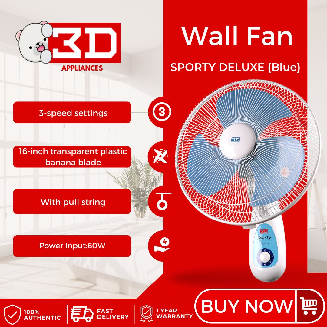 3D Sporty Deluxe Wall Fan WF40DL Lazada PH