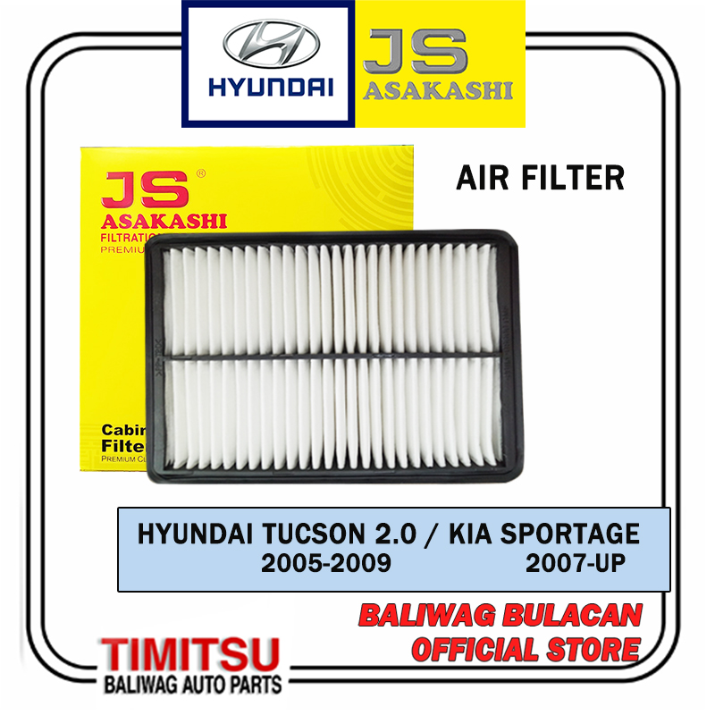 AIR FILTER HYUNDAI TUCSON 2004-2009 KIA SPORTAGE 2004-2010 JS ASAKASHI ...