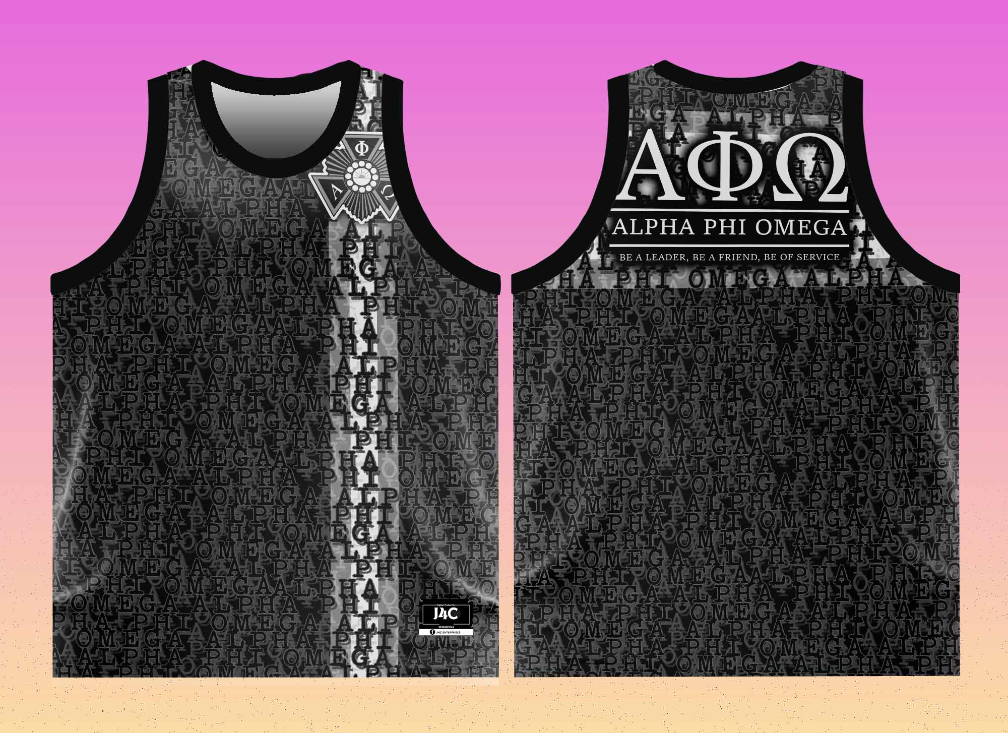 ALPHA PHI OMEGA APO FRATERNITY FULL SUBLIMATION HIGH QUALITY SANDO