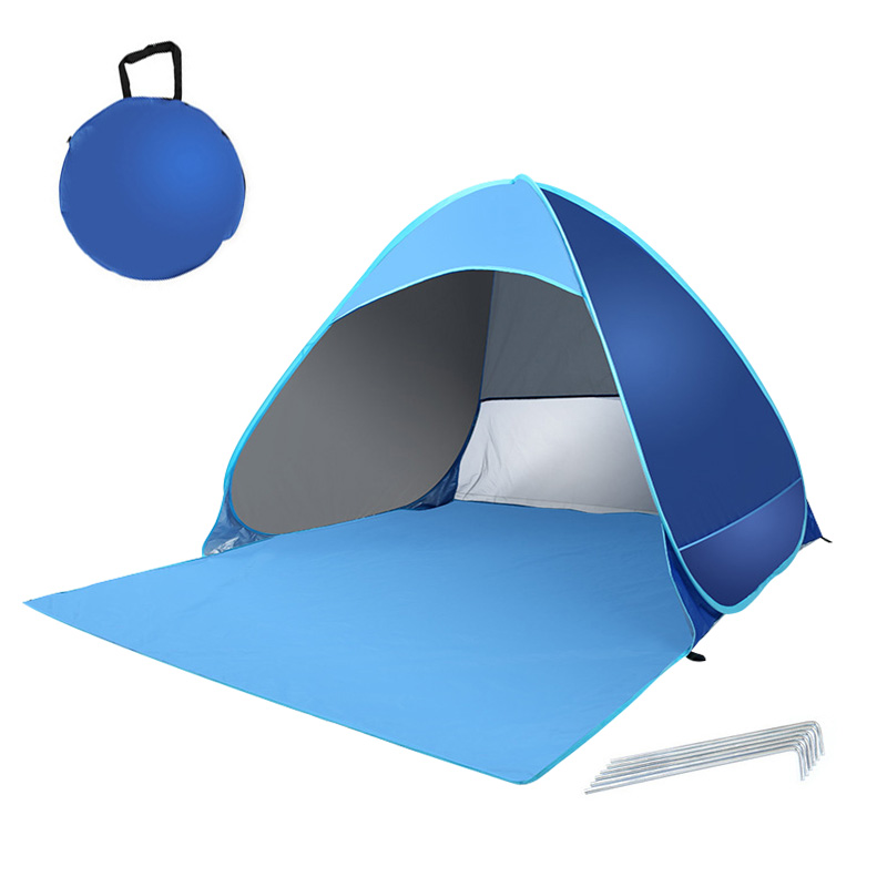 DAYMO Beach Tent, 190 x 160 cm, UV 50+ Protection, Windproof, Self-Pop