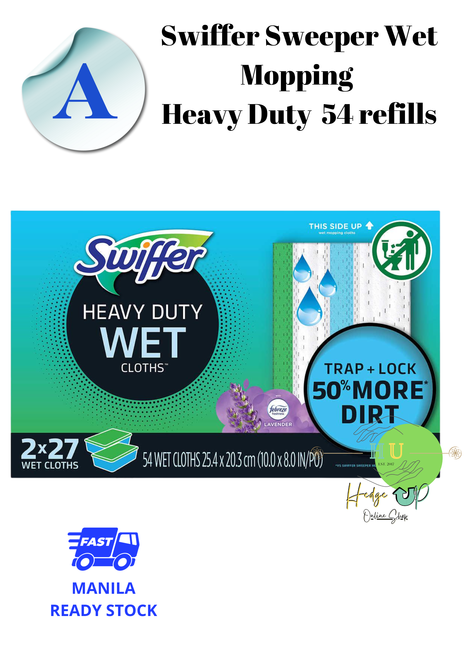 Swiffer Sweeper Wet Mopping Heavy Duty 54s/27s or Regular Lavender 32s ...