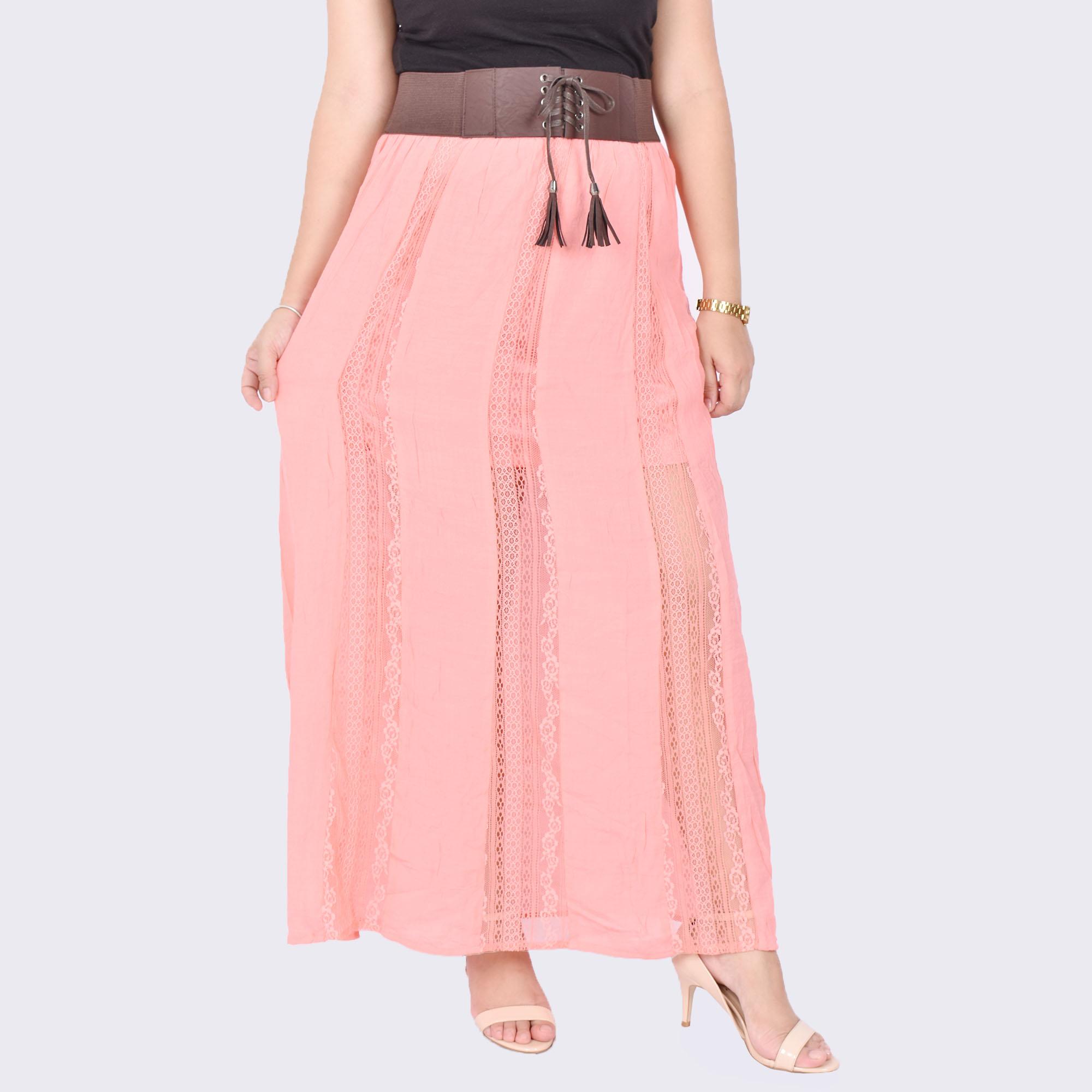 long skirt pink
