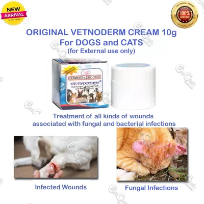 Original Vetnoderm Antifungal and Antibacterial Wound Cream for pets (10g) (amed)
