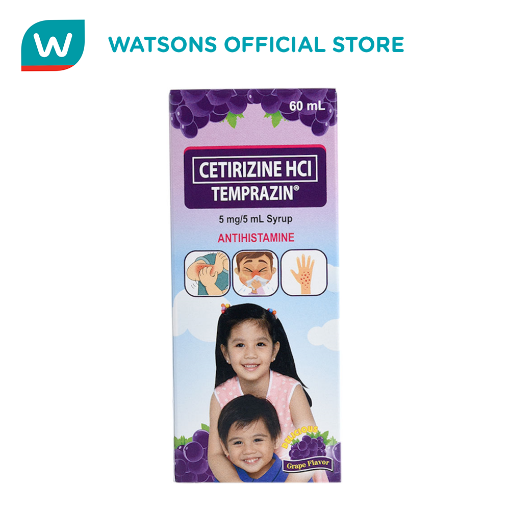 TEMPRAZIN Cetirizine HCI Antihistamine Syrup 60ml Lazada PH