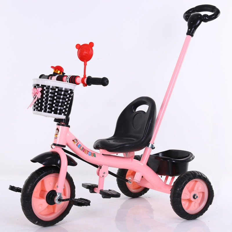 Kids Trolley Bike Baby 3 Wheels Trolley Bike with Front Back Basket and ...