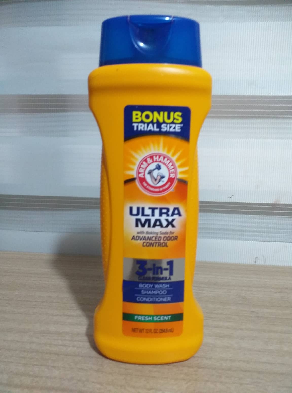 Arm & Hammer Ultra Max 3 in 1 Bodywash Shampoo, Conditioner 12 oz(354
