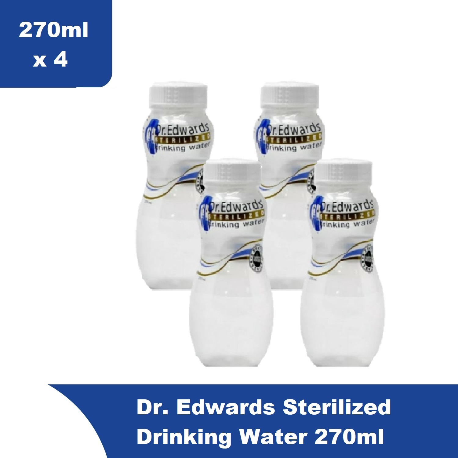 Dr. Edwards Sterilized Drinking Water Plain 270ml x 4 | Lazada PH